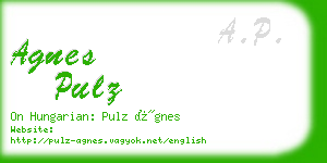 agnes pulz business card